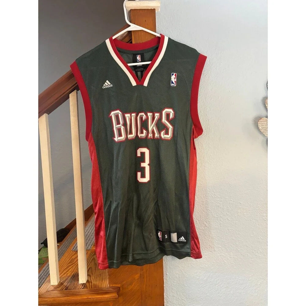 Adidas Milwaukee Bucks Brandon Jennings #3 small S NBA Green Basketball Jersey